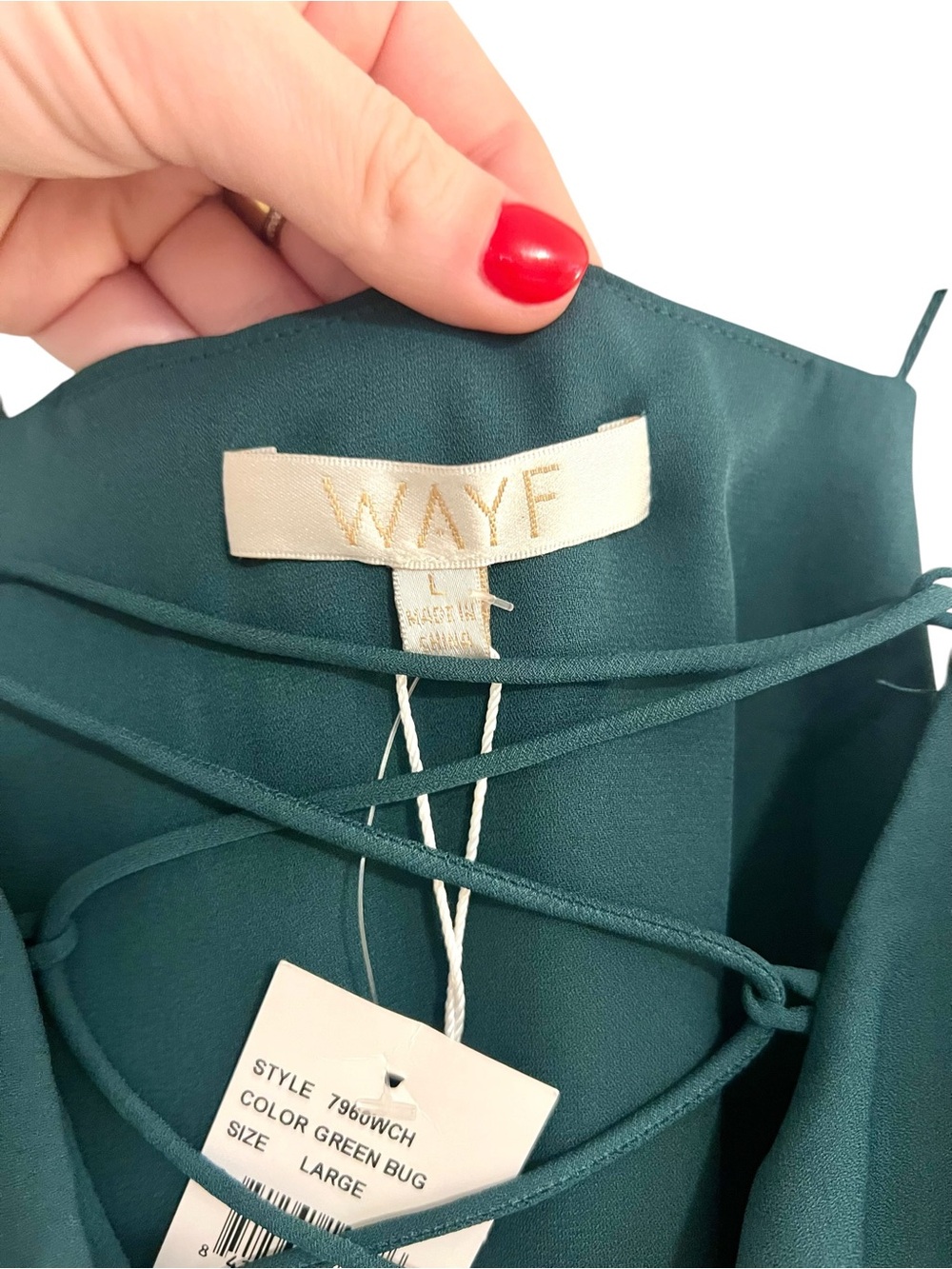 WAYF Ruffle Lace-Up Cami - Picture 6 of 11